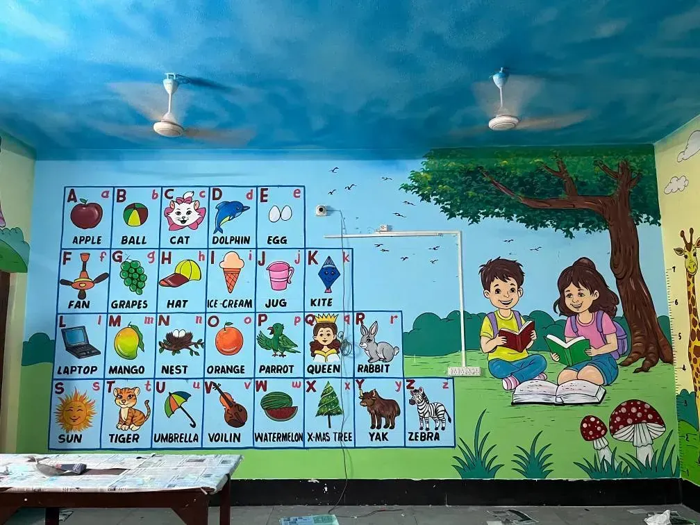 Artwork in NUR LKG UKG class walls - 492407408_554404694371125_7896393974513982497_n.webp